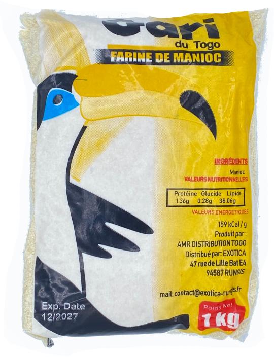 Semoule de manioc sec - Gari blanc du Togo EXOTICA 1kg