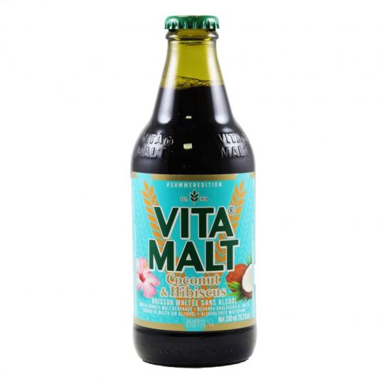 Soda au malt sans alcool VITAMALT coco hibiscus 33cl