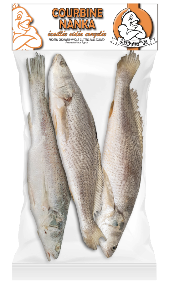 Courbine Nanka - Bar Senegal vidé ecaillé calibre 400/600 sachet - 10kg - prix au kg