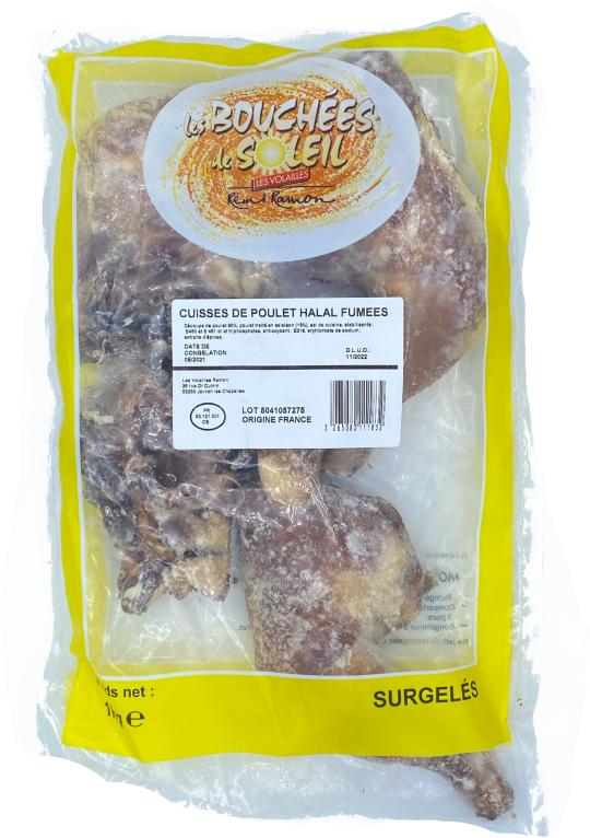 Cuisse de poulet fumée Halal sachet 1Kg