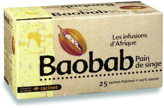 Tisane au Baobab "les infusions d'Afrique" RACINES boite de 25 sachets de 40gr