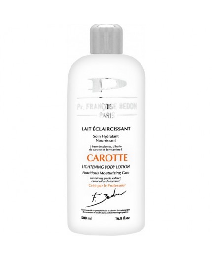 Lait eclaircissant pour le corps à la carotte FRANCOISE BEDON 500 ML