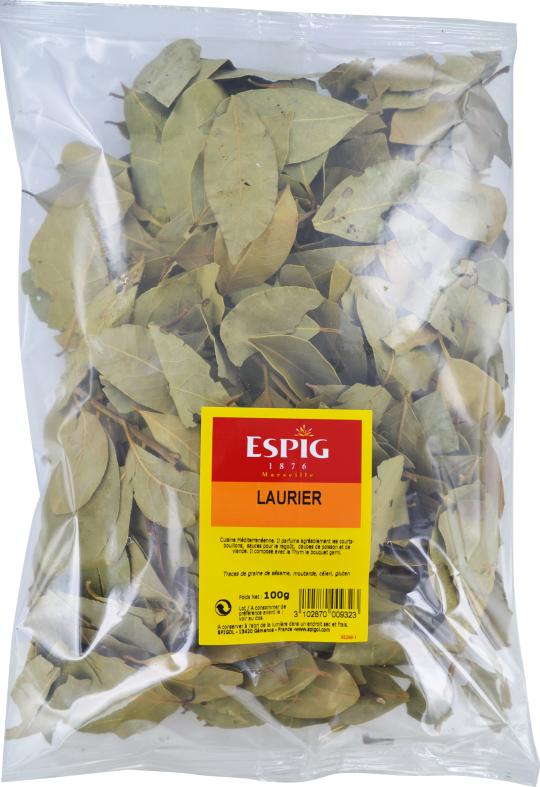 Feuilles de laurier sechées ESPIG sachet 20gr