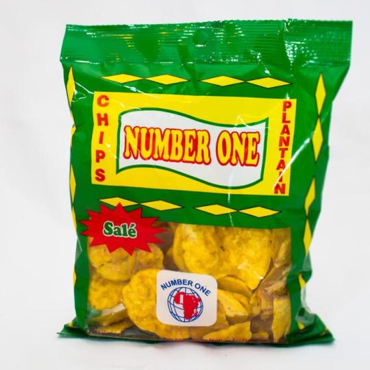 Chips de banane plantain salées NUMBER ONE 85gr