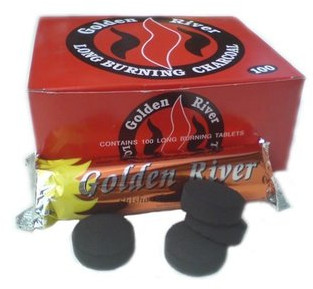 Charbon pour chicha GOLDEN RIVER sachet de 10 galets