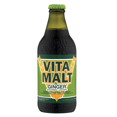 Soda au malt sans alcool VITAMALT gingembre 33cl