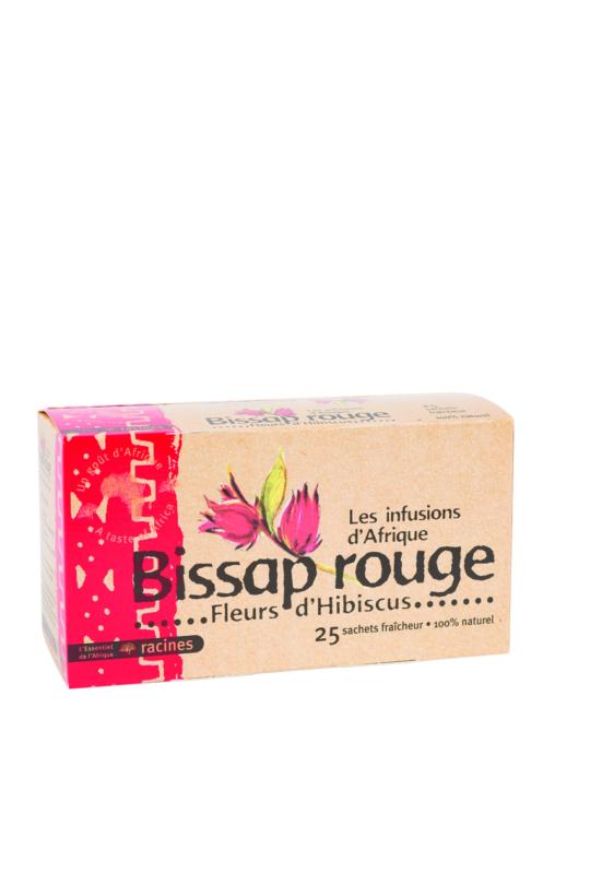 Tisane au Bissap (Hibiscus) "les infusions d'Afrique" RACINES boite de 25 sachets de 40gr