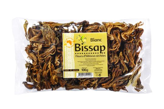 Fleur de bissap sechée blanc (hibiscus) RACINES 100gr