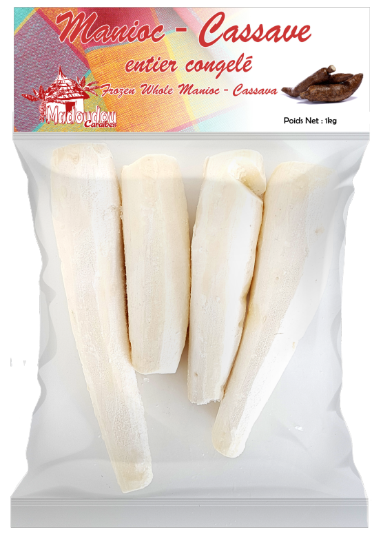 Manioc pelé et coupé sachet sous vide 1kg