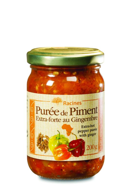 Purée de piment extra fort au gingembre RACINES 200gr