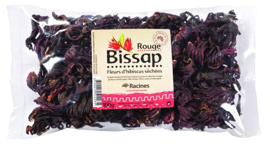 Fleur de bissap sechée rouge (hibiscus) RACINES 100gr