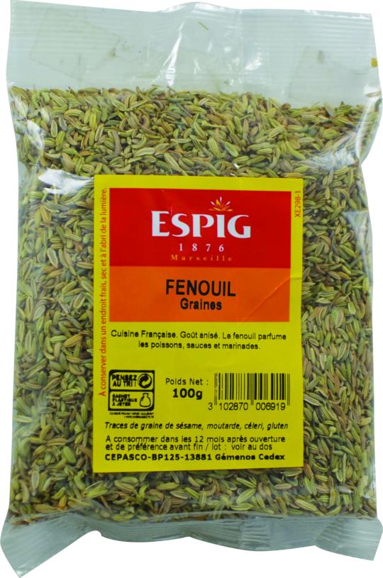 Fenouil en graine ESPIG sachet 100gr